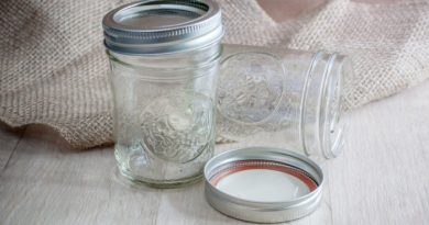 Mason Jars on the Counter