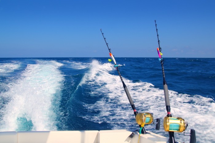 Ocean Trolling Fish Boat