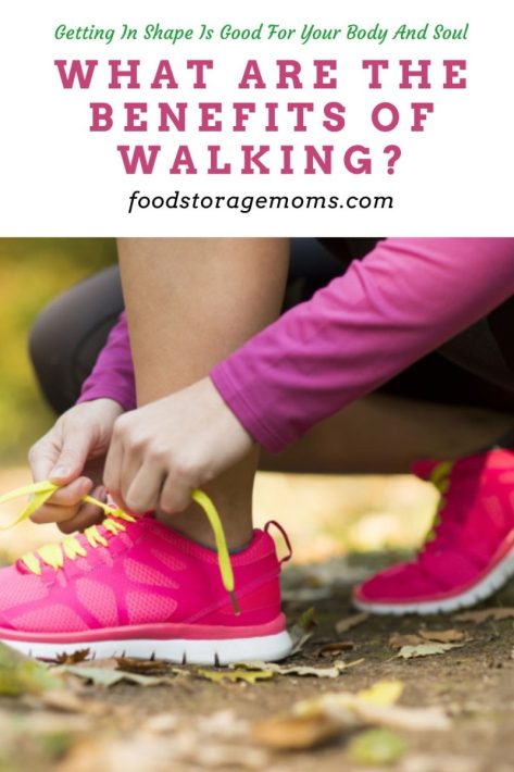 Woman walking in Pink Tennis Shoes