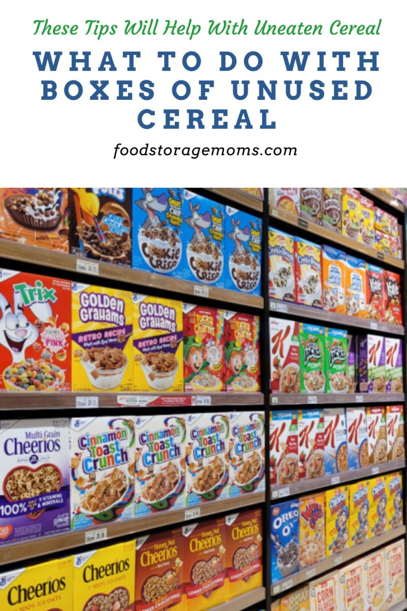 What To Do With Boxes of Unused Cereal Food Storage Moms