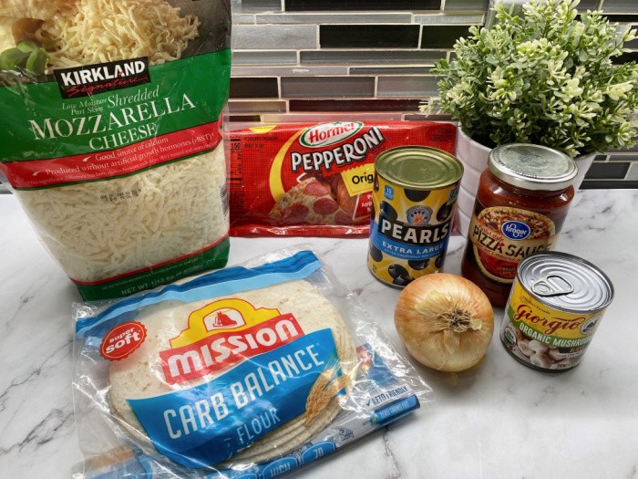 Tortilla Pizza Ingredients