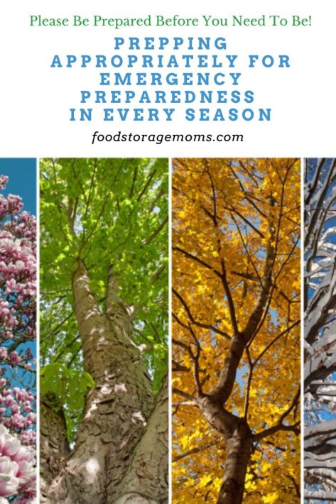 Prepping Appropriately for Emergency Preparedness in Every Season