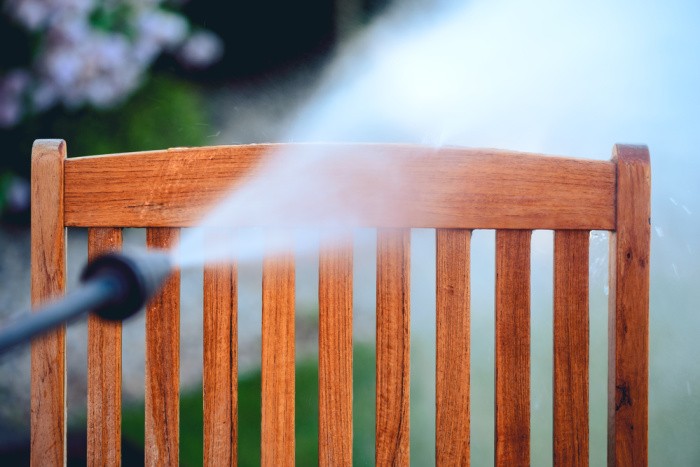 Power Washing Garden Furniture