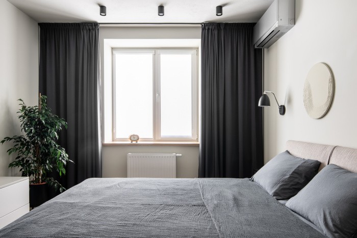 Blackout Curtains in a Modern Bedroom