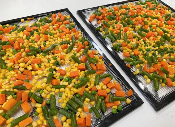 Dehydrate Frozen Vegetables