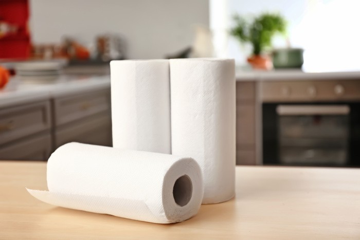 Rolls of Paper Towels On Table