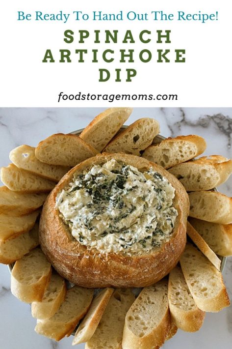 Spinach Artichoke Dip In Sourdough Bread Bowl