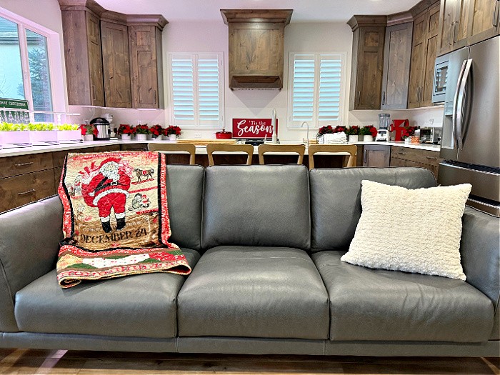 Christmas Living Room and Kitchen