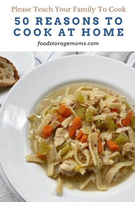 Chicken Noodle Soup In A Bowl Ready To Eat