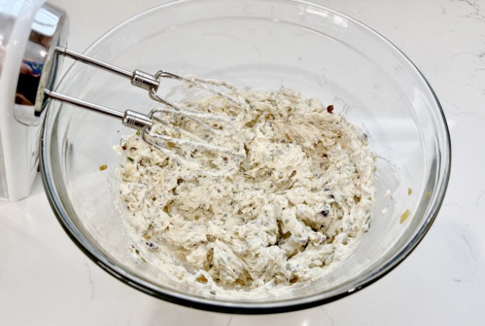 Cream Cheese Roll Up Ingredients Mixing