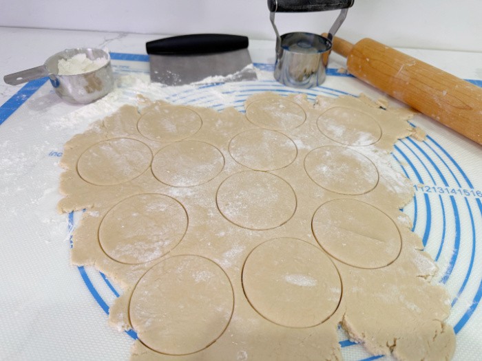 Date Filled Cookie Dough Rolled Out