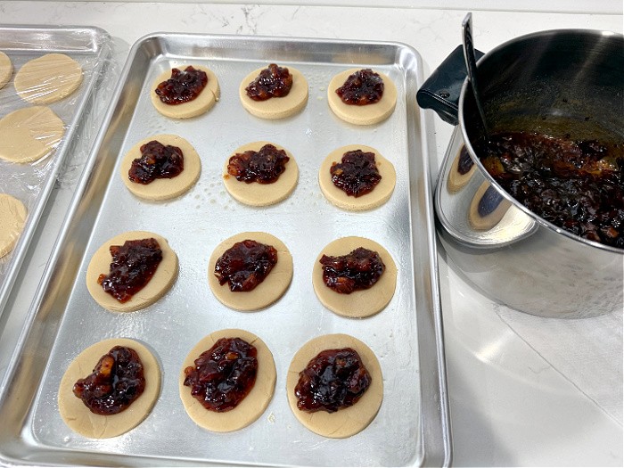 Date Filled Cookie with Filling Dollops