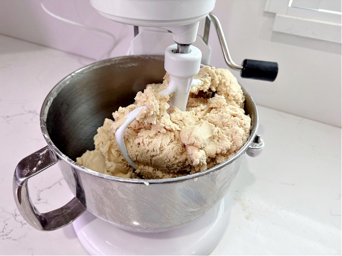 Date Filled Cookies Dough Completely Mixed