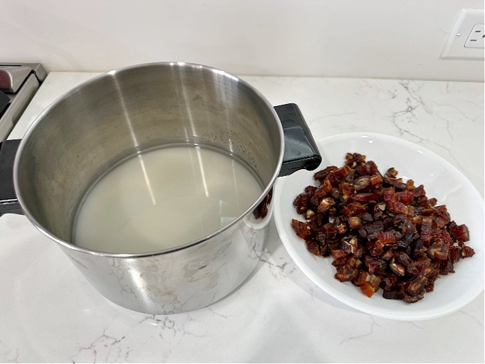 Date Filled Cookies Ingredients In Pan