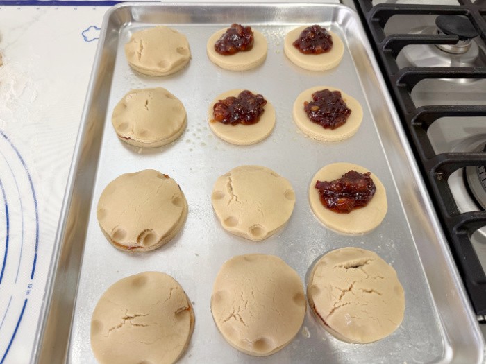 Date Filled Cookies Ready to Bake