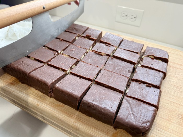 Fudge Cut Into Squares