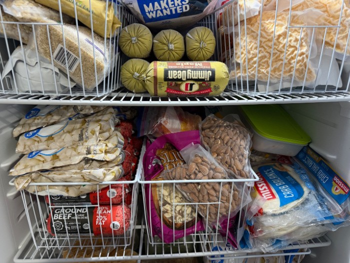 Freezer food In Baskets