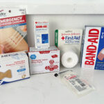 First Aid Items Band Aids Oximeter