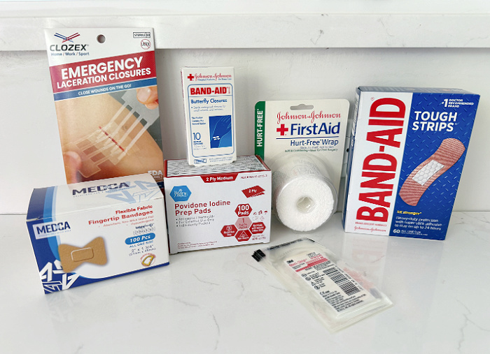 First Aid Items Band Aids Oximeter