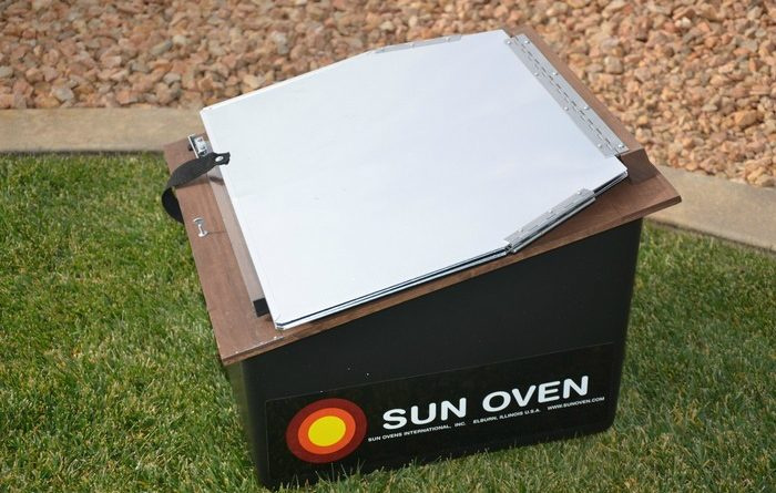 Sun Oven Cooking Food Outside