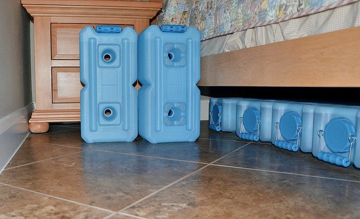 Waterbricks Under Queen Bed