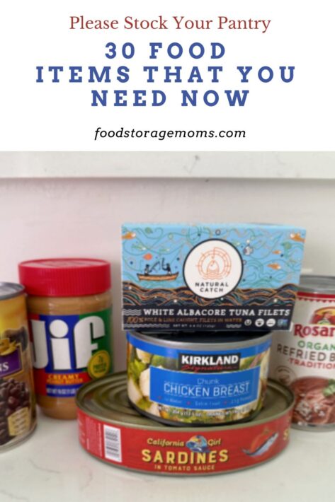 Protein Foods Like Peanut Butter, Beans, Tuna, Sardines, Chicken