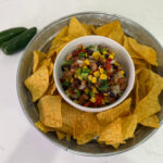 Corn Salsa In Galvanized Bowl