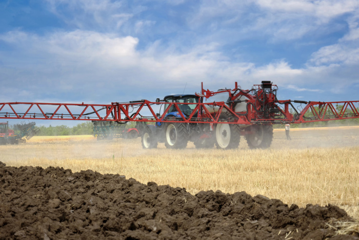 Tractor Spraying Fertilizer