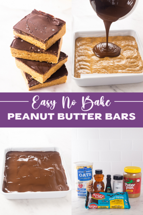 Easy No Bake Peanut Butter Bars Recipe