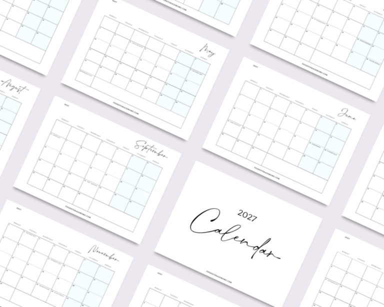 Free Printable 2027 Calendar Download