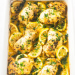 Oven Baked Lemon Pepper Chicken Thighs Recipe fresh out of the oven