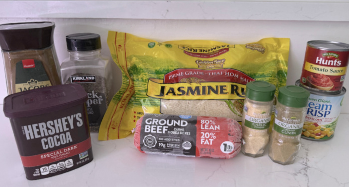 Rice Coffee Ground Beef Cocoa Spices